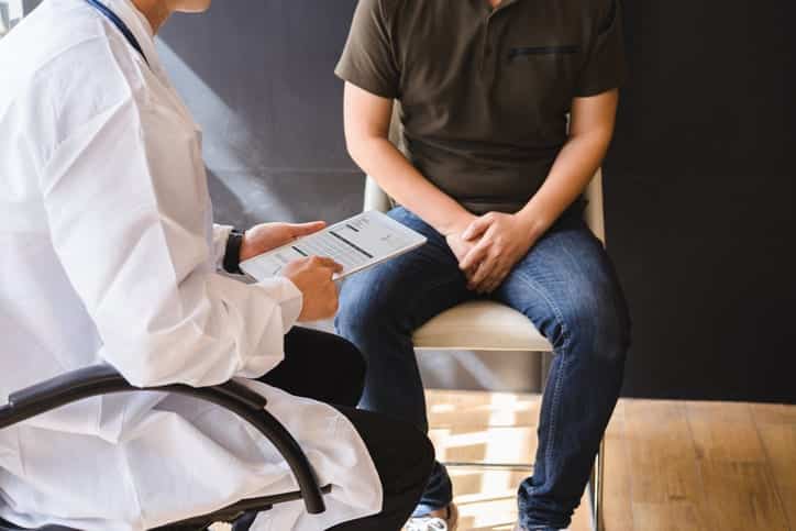 An Andrologist performing an male fertility test