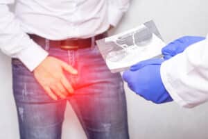 A man with a varicocele talking to a urologist in Chattanooga, TN